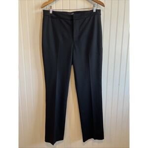 NYDJ Straight Leg Size 14 Liftxtuck Black Office Pants Career Wear Stretch